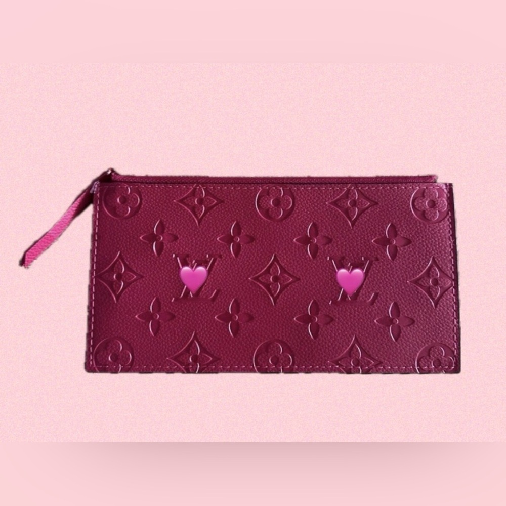 Chic Embossed Pink Clutch